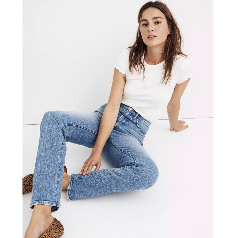 Madewell Full Length Classic Straight Jeans in Eastend Wash Size 28